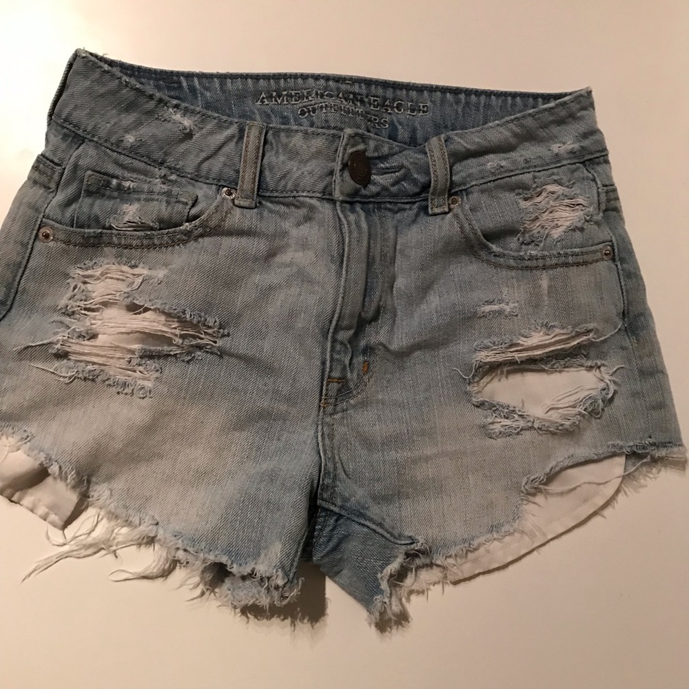 American Eagle Mid/High waisted denim shorts